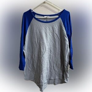 Terra & Sky Blue and Gray Top